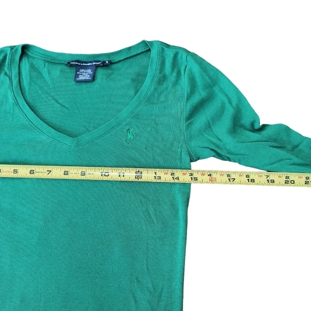 Ralph Lauren Sport V-neck Long Sleeve T-Shirt Size S - Picture 4 of 7